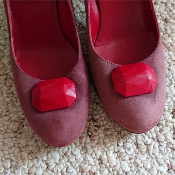 Boden Plum color Suede pump size 36.5 - Picture 3 of 10